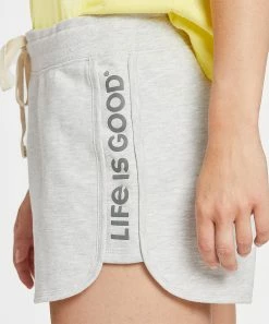 Cheap 🤩 Life Is Good® Light Heather Gray Wordmark Lounge Shorts - 👩 Women 😍 -Life Is Good®-shop zu107096374 alt 4 tm1658318634