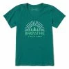 Brand new 😉 Life Is Good® Spruce Green 'Breathe' Forest Tree Crusher Crewneck Tee - 👩 Women 🌟