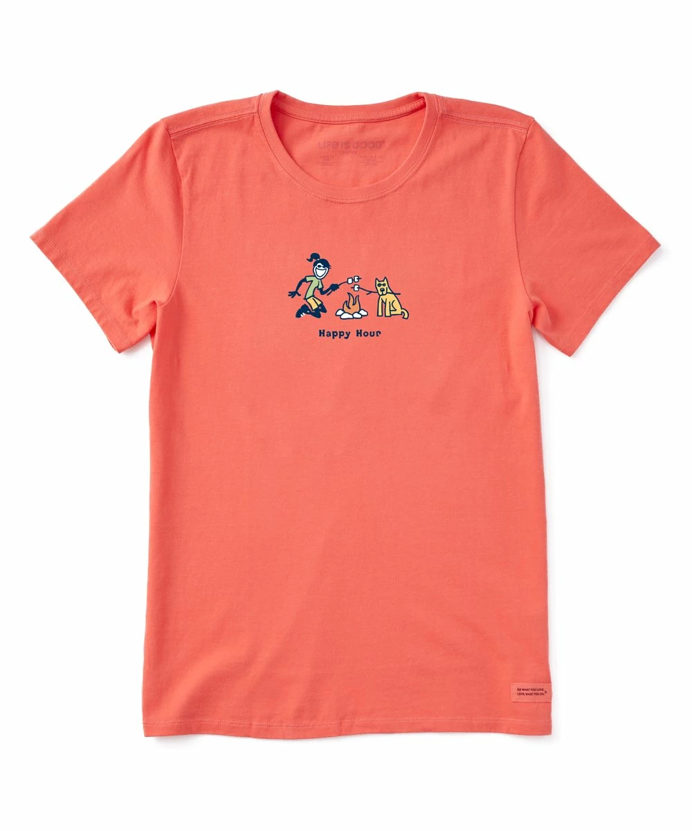 Top 10 😍 Life Is Good® Mango Orange Jackie 'Happy Hour' Crusher Tee - 👩 Women & Plus 🔔 1 Top 10 😍 Life Is Good® Mango Orange Jackie 'Happy Hour' Crusher Tee - 👩 Women & Plus 🔔