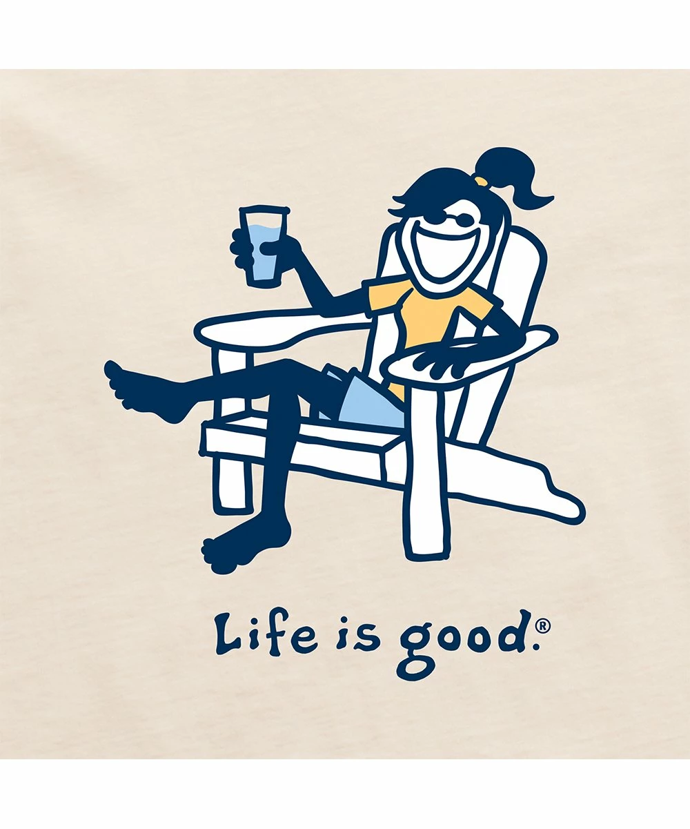 Best deal 🌟 Life Is Good® Putty White 'Life Is Good' Adirondack Crusher Crewneck Tee - 👩 Women 😀 2 Best deal 🌟 Life Is Good® Putty White 'Life Is Good' Adirondack Crusher Crewneck Tee - 👩 Women 😀 - Image 2