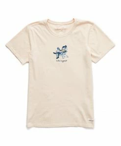 Best deal 🌟 Life Is Good® Putty White 'Life Is Good' Adirondack Crusher Crewneck Tee - 👩 Women 😀