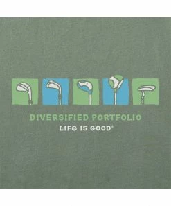Cheapest 🌟 Life Is Good® Moss Green 'Diversified Portfolio' Crusher Crewneck Tee - Men ❤️ -Life Is Good®-shop zu107096775 alt 2 tm1658253129