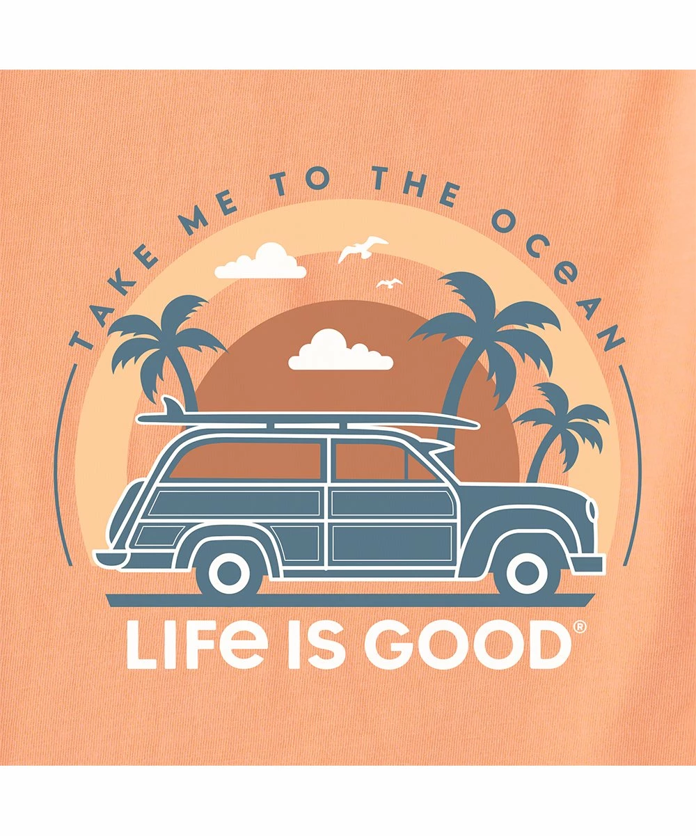 Outlet 😍 Life Is Good® Canyon Orange 'Take Me To The Ocean' Long-Sleeve Tee - Men 🔔 2 Outlet 😍 Life Is Good® Canyon Orange 'Take Me To The Ocean' Long-Sleeve Tee - Men 🔔 - Image 2