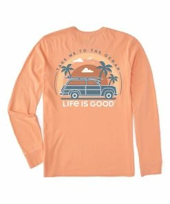 Outlet 😍 Life Is Good® Canyon Orange 'Take Me To The Ocean' Long-Sleeve Tee - Men 🔔 9 Outlet 😍 Life Is Good® Canyon Orange 'Take Me To The Ocean' Long-Sleeve Tee - Men 🔔 -Life Is Good®-shop zu107096812 alt 4 tm1658318634