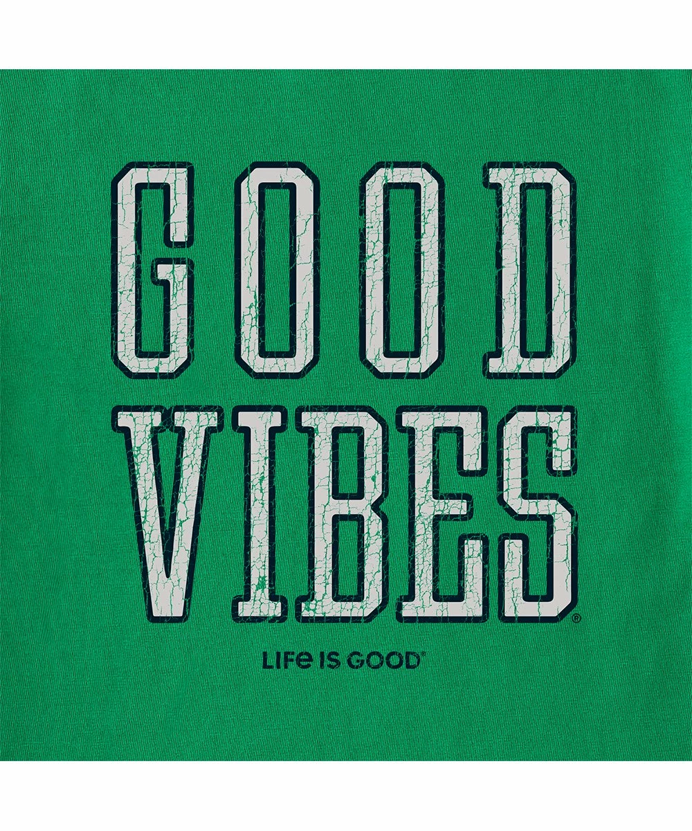 New 😀 Life Is Good® Kelly Green 'Good Vibes' Crusher Crewneck Tee - Men & Big 🤩 2 New 😀 Life Is Good® Kelly Green 'Good Vibes' Crusher Crewneck Tee - Men & Big 🤩 - Image 2