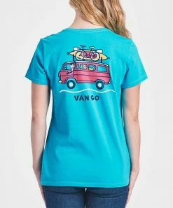 Best reviews of 😀 Life Is Good® Island Blue 'Life Is Good' Crusher Crewneck Tee - 👩 Women & Plus ✨