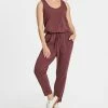 Discount ⌛ Life Is Good® Mahogany Brown Crusher-Flex Sleeveless Jumpsuit - 👩 Women ✔️