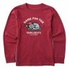 Deals 🥰 Life Is Good® Cranberry Red 'Home For The Pawlidays' Long-Sleeve Tee - Kids 😀