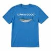 Best deal 🔔 Life Is Good® Royal Blue 'Life Is Good' Marlin Crusher-Lite Crewneck Tee - Men & Big ✨