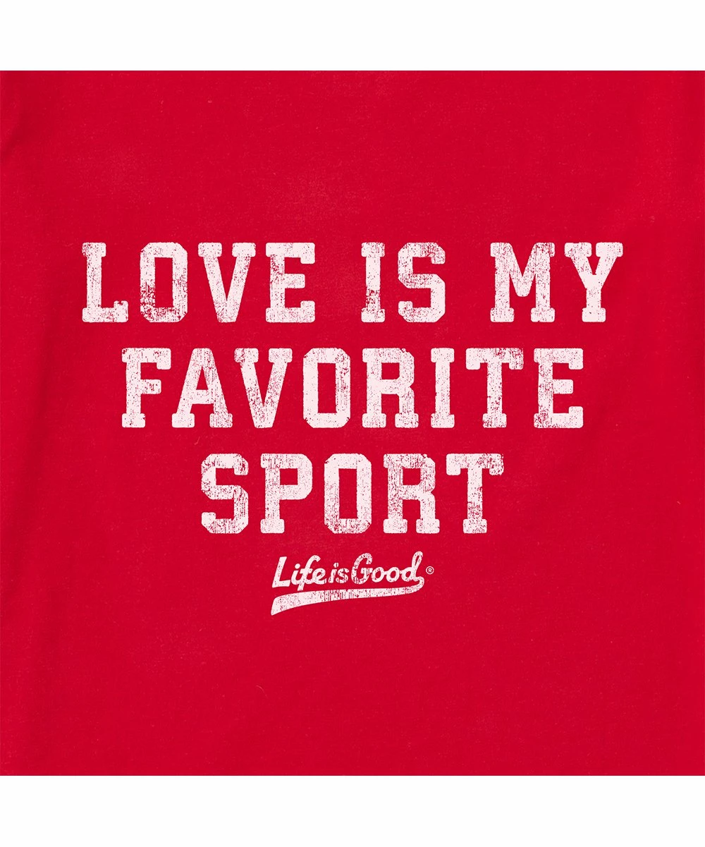 Best deal ✨ Life Is Good® Positive Red 'Love Is My Favorite' Crusher Crewneck Tee - 👩 Women 😀 2 Best deal ✨ Life Is Good® Positive Red 'Love Is My Favorite' Crusher Crewneck Tee - 👩 Women 😀 - Image 2