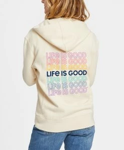 Promo ❤️ Life Is Good® Putty White 'Life Is Good' Simply True Zip-Up Hoodie - 👩 Women 👏