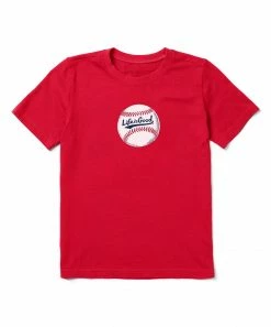 Deals 🔔 Life Is Good® Positive Red ⚾ Baseball Tee - Kids 🤩
