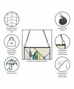 Cheapest 👍 River Of Goods Green Multicolor 14'' Tree Of Life Stained Glass Window Panel ✔️ -Life Is Good®-shop zu107448831 alt 3 tm1658346144