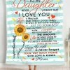 Discount ⌛ Towelette Blue Sunflower Stripe 'To My Daughter' Throw 🔔