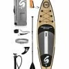 Deals ❤️ Serene Life Black & Wood Rising Flow Inflatable Stand-Up Paddle Board Set 🛒