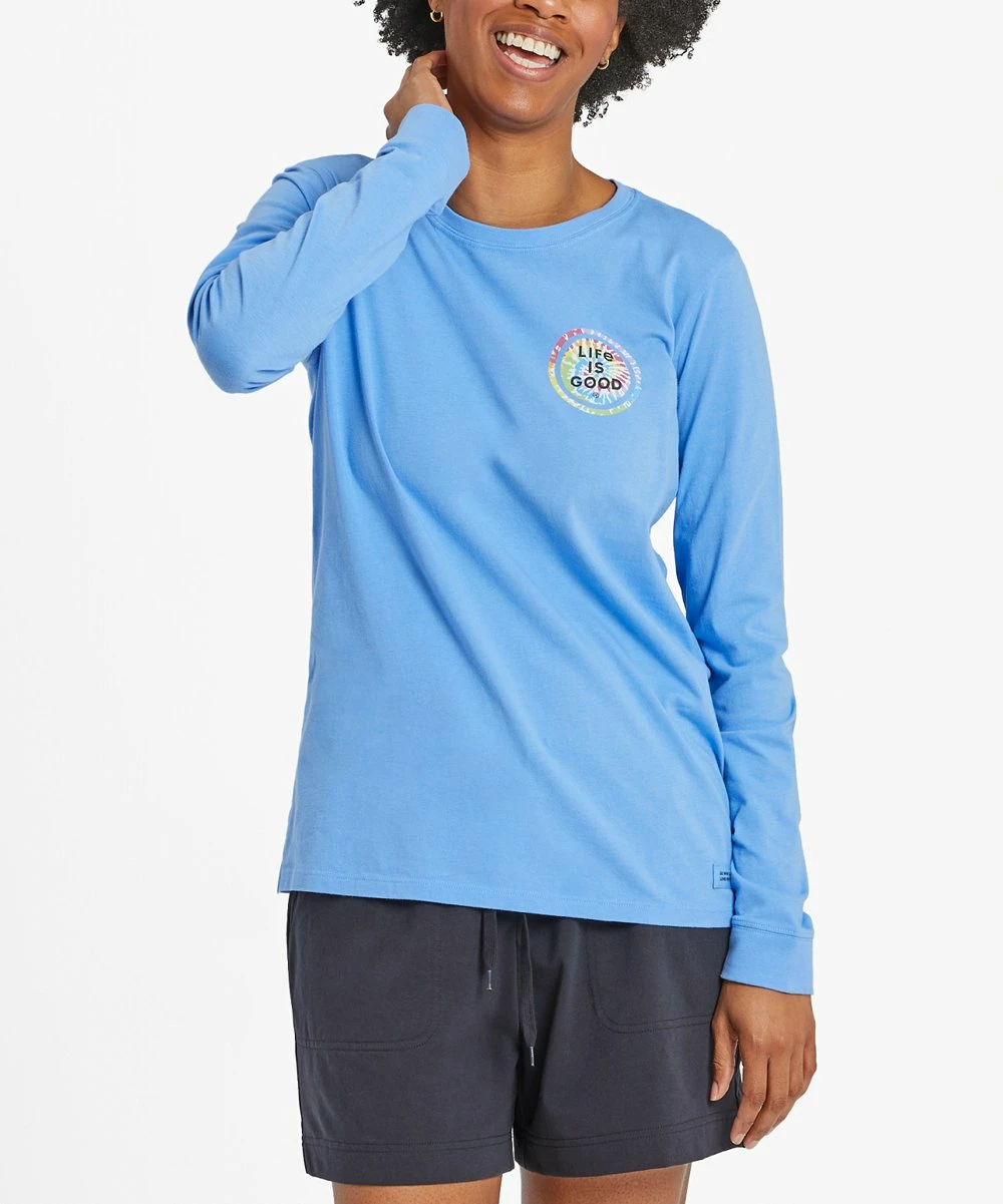 Best Pirce ⌛ Life Is Good® Cornflower Blue 'All Who Wander' Jeep Long-Sleeve Crusher-LITE Tee - Plus 🤩 2 Best Pirce ⌛ Life Is Good® Cornflower Blue 'All Who Wander' Jeep Long-Sleeve Crusher-LITE Tee - Plus 🤩 - Image 2