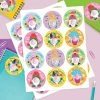 New 😍 Personalized Planet Pink & Yellow Bubble Gum Gnome Personalized Sticker - Set Of 48 😉