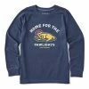 Cheap 🌟 Life Is Good® Darkest Blue 'Home For The Pawlidays' Rocket Crewneck Sweatshirt - Boys 👍