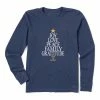 Best Pirce 💯 Life Is Good® Darkest Blue 'Family' Tree V-Neck Long-Sleeve Top - 👩 Women ⭐