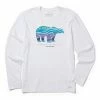 Outlet 🤩 Life Is Good® Cloud White 'Winter Is Magic' Bear Long-Sleeve Tee - Men ⭐