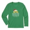 Discount 🎉 Life Is Good® Kelly Green 'Every Snack You Make' 🦮 Dog Long-Sleeve V-Neck Tee - 👩 Women 🎁