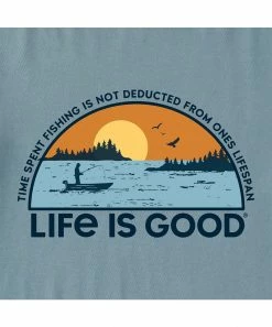 Cheapest 🥰 Life Is Good® Smoky Blue 'Time Spent Fishing' Tee - Men 💯 -Life Is Good®-shop zu109088569 alt 2 tm1663868911