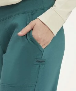 Deals 🛒 Life Is Good® Spruce Green Crusher-Flex Joggers - 👩 Women 😉 -Life Is Good®-shop zu109088606 alt 2 tm1663958378