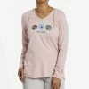Flash Sale 🥰 Life Is Good® Himalayan Pink 'Life Is Good' Daisy Hooded Long-Sleeve Tee - 👩 Women ✨