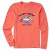 Best deal 🛒 Life Is Good® Mango Orange 'Flour Power' Long-Sleeve Tee - 👩 Women 🌟