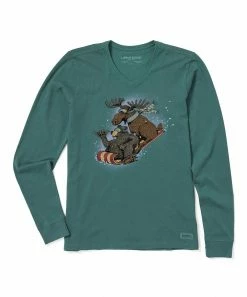 Best reviews of 🌟 Life Is Good® Spruce Green Winter Joyride V-Neck Long-Sleeve Top - 👩 Women ❤️