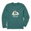Buy 🎉 Life Is Good® Spruce Green Rocket 'Man Cave' Crusher Long-Sleeve Tee - Men 🌟
