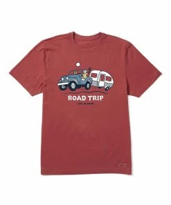 Promo ✔️ Life Is Good® Faded Red 'Road Trip' Tee - Men 😍