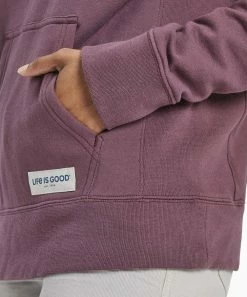Coupon 😉 Life Is Good® Mahogany Brown 'Life Is Good' Butterfly Hoodie - 👩 Women 😍 -Life Is Good®-shop zu109089592 alt 3 tm1663958283