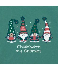 Discount 🤩 Life Is Good® Spruce Green 'Chillin' With My Gnomies' Crusher Long-Sleeve Top - Kids 🛒 -Life Is Good®-shop zu109089802 alt 1 tm1663868911