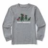 Outlet 🔔 Life Is Good® Heather Gray 'Happy Pawlidays' Crewneck Sweatshirt - Boys 😀