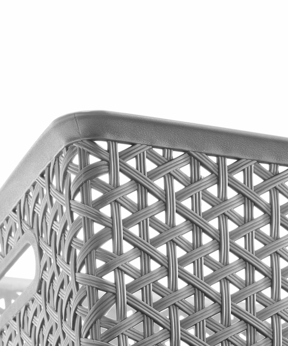 Wholesale ✔️ Whitmor Silver Medium Resin Form Tote 😀 2 Wholesale ✔️ Whitmor Silver Medium Resin Form Tote 😀 - Image 2