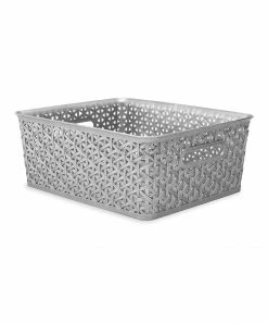 Wholesale ✔️ Whitmor Silver Medium Resin Form Tote 😀