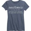 Hot Sale 👍 Instant Message 👩 Women's Heather Blue Southern Definition Relaxed-Fit Tee - 👩 Women & Plus 🤩