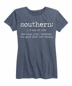 Hot Sale 👍 Instant Message 👩 Women's Heather Blue Southern Definition Relaxed-Fit Tee - 👩 Women & Plus 🤩