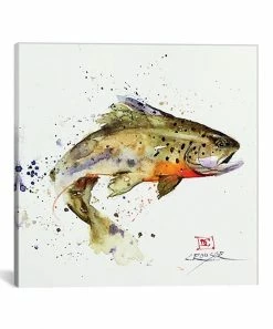 Best Pirce 👏 Dean Crouser Dean Crouser Jumping Trout Good Wrapped Canvas 🧨