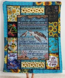 Discount 💯 Shinichistar Blue 'To My Daughter' Turtle Throw ❤️