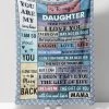 Coupon 🛒 Shinichistar Blue Patchwork Message 'To My Daughter' Throw 💯