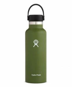 Hot Sale ✔️ Hydro Flask Olive 18-Oz. Standard Mouth Flex Cap Water Bottle ⭐