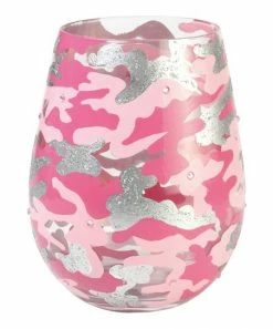 Cheapest 🌟 Lolita Pink Camo Stemless Wineglass 🔥