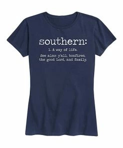 Cheapest 😉 Instant Message 👩 Women's Navy 'Southern' Definition Relaxed-Fit Tee - 👩 Women 🤩