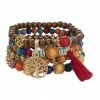 Best Sale ⭐ Lady Arya Blue & Red Tree Of Life Beaded Bracelet Set 🔔